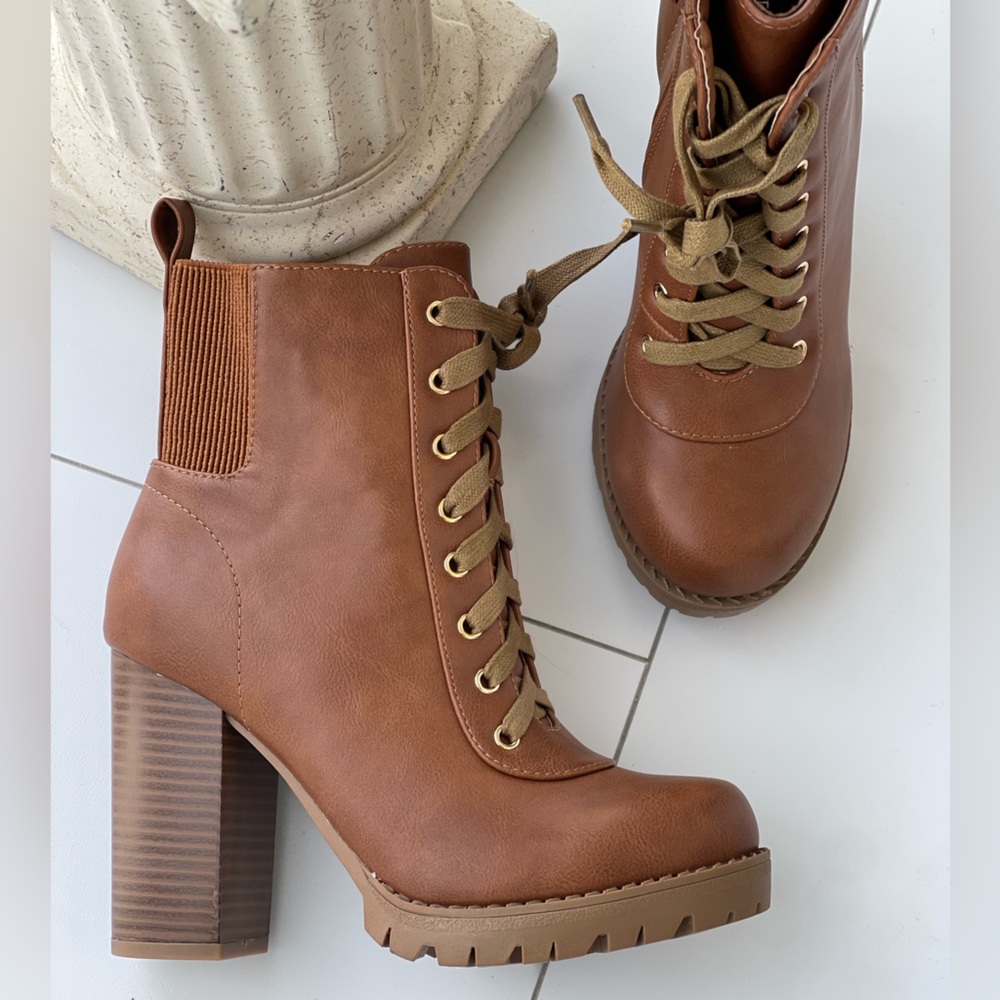 Lace up booties